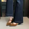 Zapatos de tacón alto con punta y escote pronunciado, de tacón grueso, adecuados para otoño e invierno, así como zapatos de mujer de tacón bajo para primavera