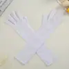 Luvas lisas elásticas de seda de leite para festas de festival, apresentações de dança, decoração de fantasias e uso cerimonial
