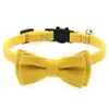 Collar de Gato con Lazo de Color Sólido Cuello Super Fibra Lindo Collar para Mascotas Banda para el Cuello Campana Gato Perro Cuello Banda para el Cuello