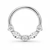 Anillo nasal cerrado sin costuras de aleación de titanio G23 con incrustaciones de circonita Zhenping, aro para tabique nasal y hueso de la oreja, joyería nasal finamente tallada F136