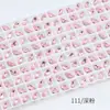 Diamante para Uñas Dongzhou Rosa Profundo Fondo Puntiagudo Diamante Accesorios de Joyería DIY Diamante de Vidrio Rosa Rosa Corazón Torcido Azúcar de Roca Uña Diamante Pegajoso