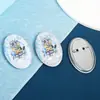 Insignia Popular Personalizada de Plata Cepillada con Doble Brillo, Merchandising de Anime, Insignia de Doble Brillo de Hoja de Lata, Personalizada Laminada