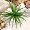Hoja de espada dentada de 18 hojas planta pared accesorios pájaro simulación Helecho selva tropical montaña Flor Su nido de pájaro helecho bonsái Helecho Fénix