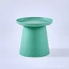 Mesa de Café Redonda de Plástico para el Hogar Sala de Estar de Apartamento Pequeño Mesa Redonda Color Macarrón Mesa Pequeña Creativa Balcón Sala de Estar Almacenamiento Mesa Pequeña