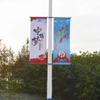 Bandera de cuchillo para exteriores, bandera de colores, poste eléctrico, farola, bandera de carretera, bandera de lámpara de promoción publicitaria, impresión a doble cara, bandera de tipo reemplazable