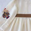 Exquisito Vestido Largo Bordado para Niñas Estilo Primavera y Otoño, Nuevo Vestido Largo de Encaje con Cuello Redondo Estilo Étnico para Niños