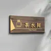 Placa de Puerta de Oficina de Madera Maciza Cartel Hecho a Medida Señal Direccional Oficina del Director General Estilo Elegante Veta de Madera Fuente Tridimensional