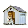 Cama para Perro Mascota con Espacio Amplio, Adecuada para Todas las Estaciones, Cama para Perro Golden Retriever Amazon, Puerta de Hierro, Estilo Villa para Perros Medianos y Grandes, Cama para Perro con Puerta de Hierro