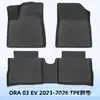 Adecuado para Ora 03 Ev 2023-2026 Alfombrillas de Suelo y Alfombrillas de Maletero de Material 3D para Todo Clima TPE