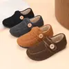 Zapatos de Felpa con Velcro para Mujer, Forro de Terciopelo Cálido, Zapatos de Algodón para Mujer, Invierno, sin Cordones, Suela Plana, Zapatos de Tela de Algodón para Adultos Mayores, Zapatos de Tela del Viejo Pekín