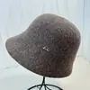 Chapéu de pescador de pelúcia irregular de tricô estilo coreano outono e inverno all-match quente cor sólida chapéu bucket feminino outono e inverno lã de alta qualidade