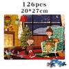 Rompecabezas Le Cha Star Papel Grueso Serie Santa 126 Juguete Educativo Armable para Niños Regalo