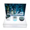 Soporte de Exhibición de Cosméticos Acrílico Personalizado de Múltiples Niveles con Panel Trasero Desmontable e Iluminación LED Adecuado para Mostradores de Tiendas Minoristas