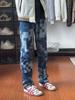 Calça Quadriculada Masculina Outono Novo Estilo Calça Reta Solta Tendência Calças Masculinas Marca Tendência Estilo Americano Tendência Calças de Roupa Exterior