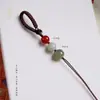 Nuevo llavero tejido a mano estilo chino estilo Xizang, artículo decorativo, cadena para teléfono, accesorio colgante para bolso semiacabado