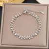 Pulsera japonesa y coreana de acero de titanio nueva para niñas, temperamento nicho, joyería de moda, pulsera de acero inoxidable que combina con todo, no se decolora, venta al por mayor