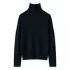Ideas de Nicho Suéter de Lana de Gasa Colorida de Cuello Alto y Manga Raglán Tejido de Textura Única para Otoño/Invierno Ropa Versátil y Elegante para Mujer