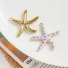 Estilo Ins Estilo Coreano Estilo Oceano Estrela-do-mar Peixe Pequeno Pingente de Gotejamento de Óleo Pingente DIY Colar Joias de Orelha Acessórios Material