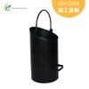 Cubo de carbono galvanizado para exteriores Cubo de ceniza portátil negro Hoja de hierro galvanizado Pulverización de polvo Cubo de carbono