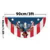 Bandeira de Fã da Amazon Estrelas e Listras Semicírculo Bandeira do Dia da Independência Americana Águia Americana Bandeira Semicírculo