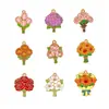 Nuevo Estilo Esmalte Planta Flor Rosa Hortensia Girasol Aleación Colgante Accesorios para Joyería DIY Materiales para Collares