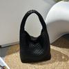 2025 Nueva Bolso Tejido de Cesta de Verduras Hecho a Mano, Bolso de Hombro Axila, Bolso Cubo Versátil, Bolso de Madre, Envío Directo de Una Pieza