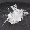 Venta caliente de Amazon sombrero bombín vintage de plumas accesorios para el cabello precioso tocado de sombrero bombín de satén sombrero de actuación nupcial europeo y americano