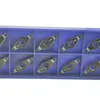 Hoja CNC de Diamante CBN Nitruro de Boro Cúbico para Acero Templado y Hierro Fundido, Herramienta de Torneado Exterior en Forma de Durazno, Herramienta Super Dura