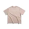 Camiseta de Algodón con Parches Bordados Estilo Universitario Americano Casual para Estudiantes Varones Holgada de Verano Manga Corta Hmt03