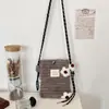 511132 Bolso Cruzado Suave Ins Flor de Felpa Bolso Casual para Viajes Compras Axila Bolso para Teléfono Móvil Bolso de Hombro