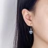 Aretes Corazón Romántico Océano de Celebridad de Internet en Vivo para Mujer Personalidad Trendy Temperamento Gancho de Oreja de Alta Gama Moda Aretes en Forma de Corazón