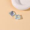 Estrella Brillante Río Viento Rizo Brillo Parche Cuadrado Resina Aretes Aretes Accesorios para el Cabello Mujeres Accesorios DIY Venta al por Mayor