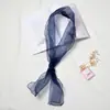 Corea del Sur pañuelo pequeño de organza para mujer, popular moda de primavera y verano, pañuelo versátil, pañuelo de protección solar de otoño, pañuelo de moda