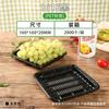 100 charolas desechables de PET negro para embalaje de frutas y verduras, caja de embalaje para carne de cerdo fresca, plástico para alimentos