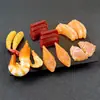 Modelo de salmón de comida de simulación plástico sushi falso pez dorado sashimi plato decoración accesorios juguetes