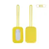 Etiqueta de equipaje de silicona personalizada con cordón, etiqueta de identificación de equipaje anti-pérdida, etiqueta de identificación para bolso de mano