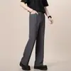 Calça Social Leve Pronta para Venda no Atacado para Homens, Corte Slim, Que Aumenta a Altura, Emagrecimento, Calça Casual Masculina, Estilo Coreano, Cor Sólida, Calça Reta