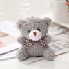 Novo Estilo Urso de Pelúcia com Gravata Borboleta, Pingente Chaveiro de Urso, Acessórios Fofos para Bolsa, Venda por Atacado de Brinquedos de Pelúcia