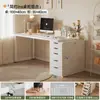 Mesa combinada de escritorio y estantería cuidadosamente seleccionada para uso doméstico, escritorio de estudio para estudiantes, tocador moderno para dormitorio de niñas, escritorio de computadora blanco