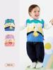 Nuevo Chaleco de Punto para Niños Espesado Otoño e Invierno para Niñas Bloque de Color Pato Cuello Redondo Chaleco Protección de Vientre Ropa para Niños Suéter Venta al por Mayor