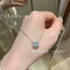 Venta al por mayor de fábrica pequeño camote natural material peligroso jadeíta azul de agua colgante de azúcar pequeño fresco simple incrustación de plata s925 mujer