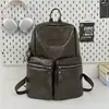Mochila Escolar para Mujer, Estilo Coreano, Simple, Gran Capacidad, Mochila de Cuero Suave para Hombre, Bolsa Ligera de Viaje para Computadora para Estudiantes de Secundaria y Preparatoria
