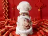 Ropa Bordada Retro Estilo Chino para Mascotas para el Año Nuevo, Traje Tang, Chaqueta Acolchada de Algodón Estilo Chino para Perros Bichón y Perros Pequeños para Celebraciones de Año Nuevo