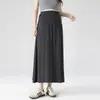 Saia Média Jingqi Maternidade Verão 2026 Novo Estilo Fino Roupa de Maternidade de Alta Qualidade Saia Reta Plissada de Tencel Primavera Verão