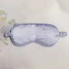 Antifaz de seda artificial de doble cara transfronterizo para dormir, bloqueador de luz, transpirable, protector de ojos para viaje, antifaz con logo impreso personalizado, regalo