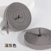 Tênis de Lona de Cano Alto com Cadarços, Sapatos Planos Espessos Coloridos Preto e Branco de Camada Dupla, Cadarços Trançados Modernos Casuais de 8mm