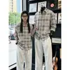 Otoño Invierno 2026 Camisa de Pana para Hombre Manga Larga Moda Masculina Versátil Camisa a Cuadros Estilo Relajado Sensación de Alta Gama