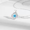 Collar Lucky Clover S999 de plata pura, elegante cadena de clavícula que combina con todo, con hermosos diamantes incrustados, regalo de San Valentín para novia.