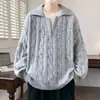 Suéter de punto de dos piezas para otoño e invierno, suéter de manga larga con cuello ancho, color rojo, adecuado para las celebraciones del Año Nuevo Chino, color rojo, estilo juvenil, patrón de trenzado