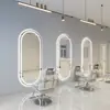 Estación de espejo para salón de peluquería, moderna, adelgazante, embellecedora, pantalla táctil LED de pared, especializada para salones de peluquería